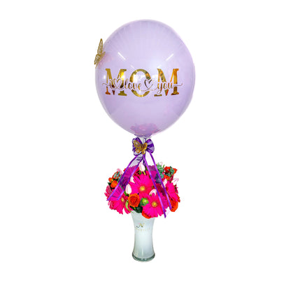 Fresh Mother’s Day flowers with balloon arrangement for GTA delivery