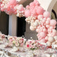 Pink and ivory balloon garland for elegant event in Toronto