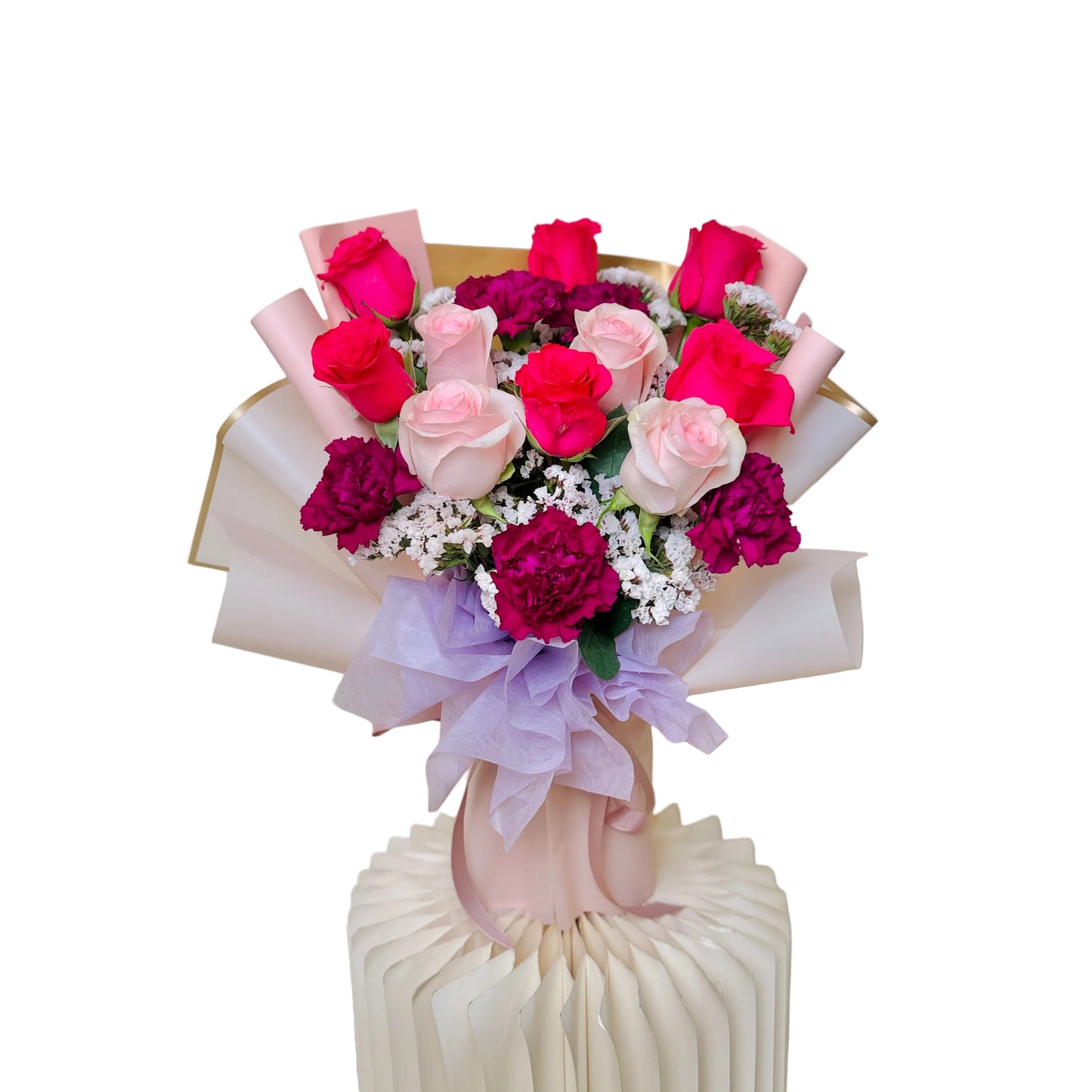 Luxury pink rose and carnation flower arrangement for Mother’s Day in Toronto and GTA