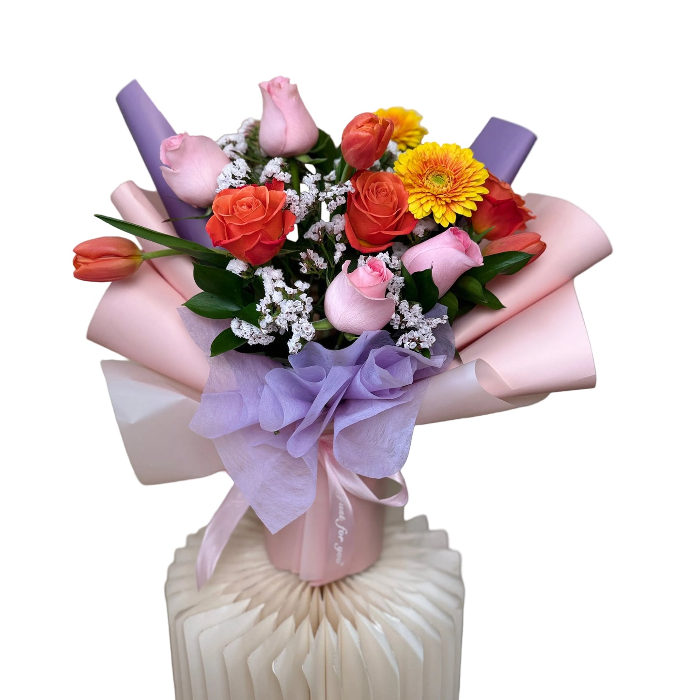 Luxury pink rose and lily flower arrangement for Mother’s Day gifting in Toronto