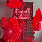 Luxury Red Shimmery Wall Balloon Installation