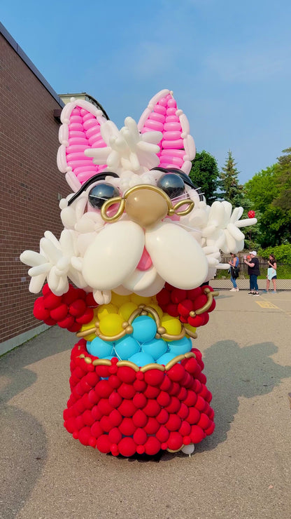 balloon bunny Wonderland sculpture Toronto event decor Wooow Balloons GTA