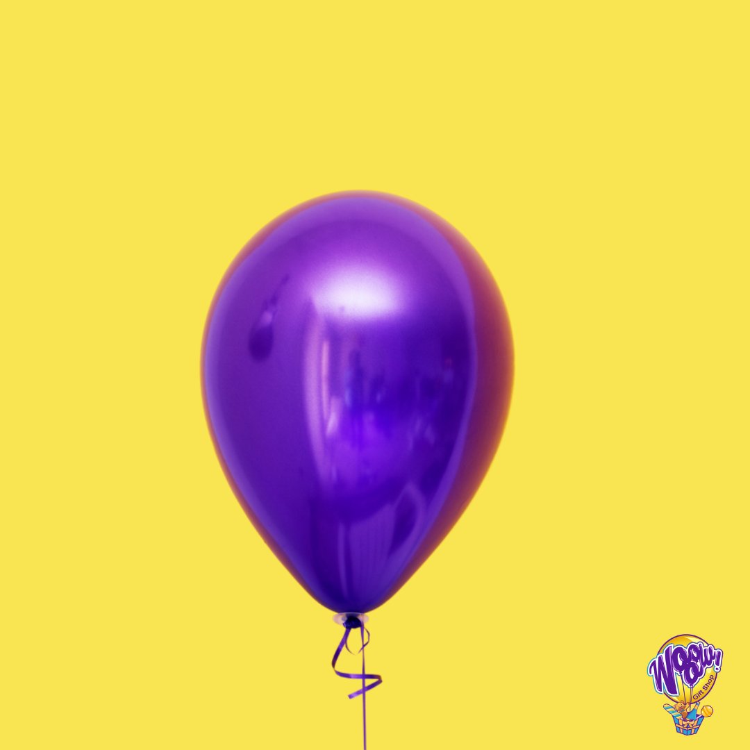 Purple helium balloon Toronto – Single loose balloon with satin shine by Wooow Balloons Toronto.