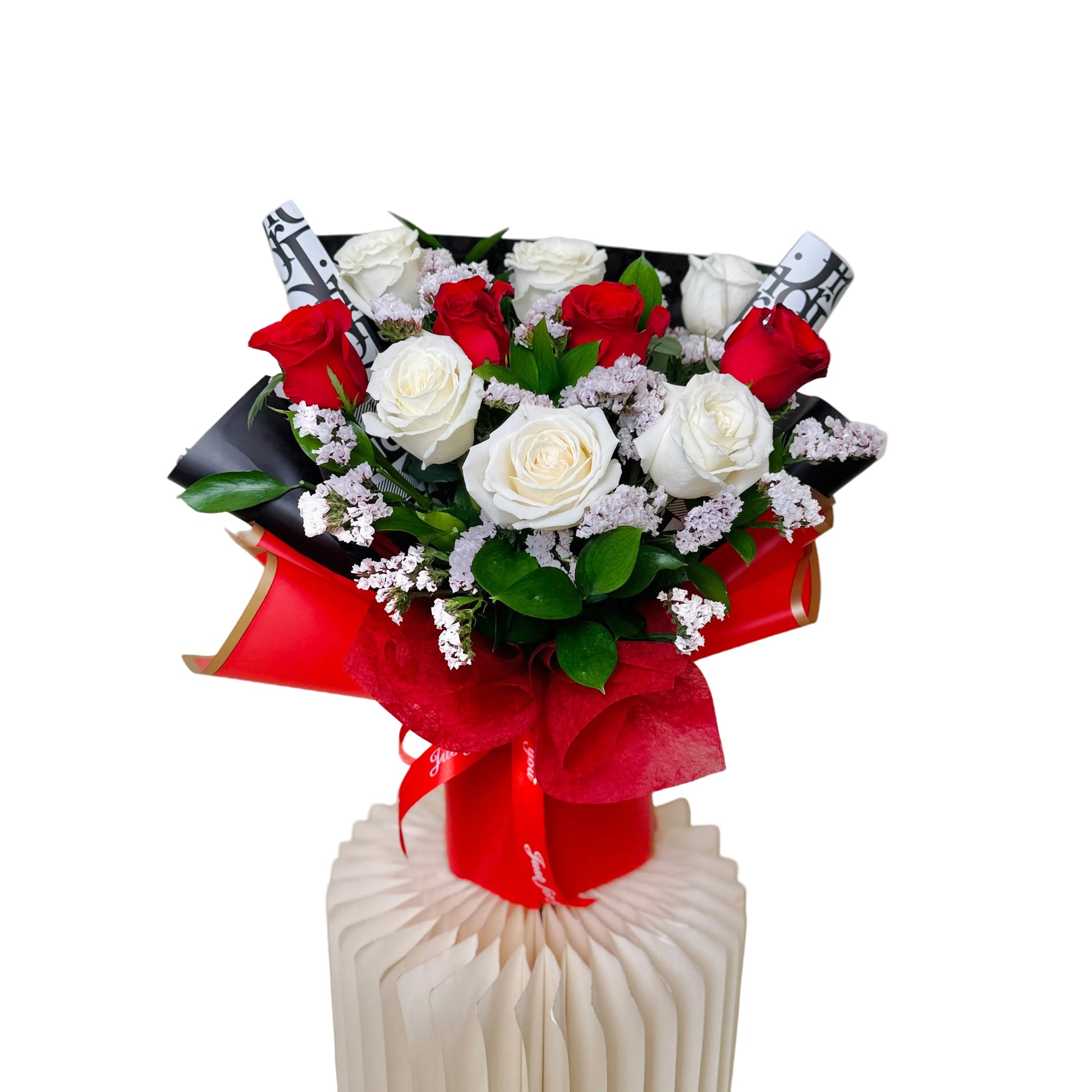 Luxury Mother’s Day bouquet with red and white roses for delivery in Toronto
