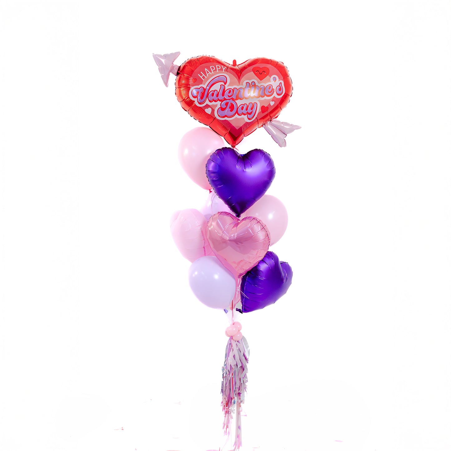 Retro Cupid Heart Balloon Bouquet ready for delivery – same-day balloon delivery Toronto