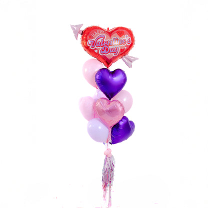 Retro Cupid Heart Balloon Bouquet ready for delivery – same-day balloon delivery Toronto