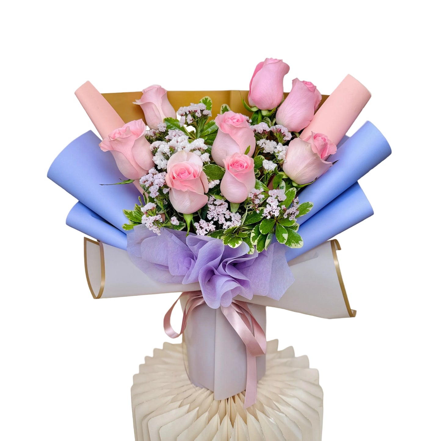 Soft pink rose bouquet with premium floral wrapping for Mother’s Day in Toronto and GTA