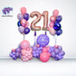 Birthday Balloon Decoration Toronto – Luxury pink and purple balloon bouquet with number balloons by Wooow Balloons Toronto