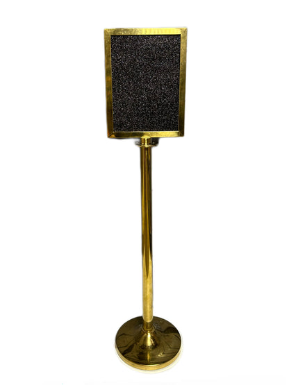 Gold Standing Frame for event décor in Toronto, perfect for displaying photos or messages.