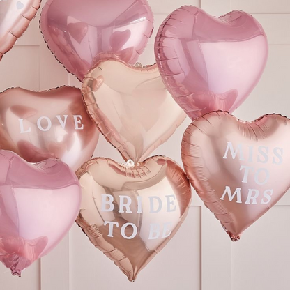 Custom Heart Balloons with personalized messages and vibrant color options.
