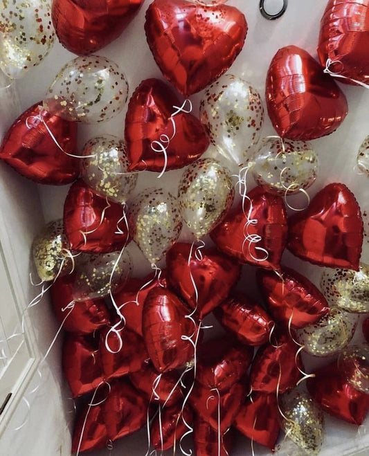 Hearts & Confetti Balloons