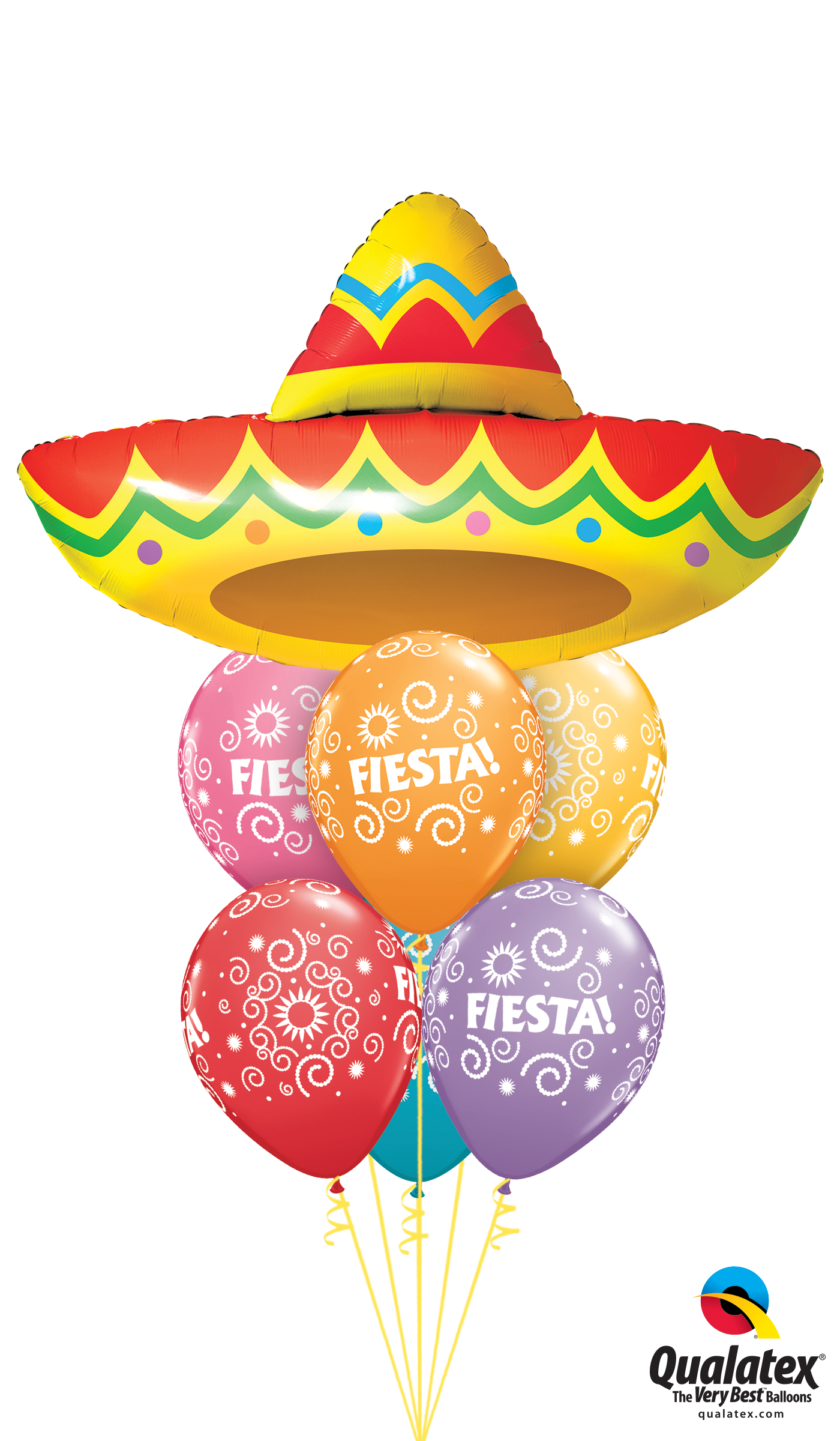 Mexican Balloon Bouquet with a super shape and six helium-filled balloons.