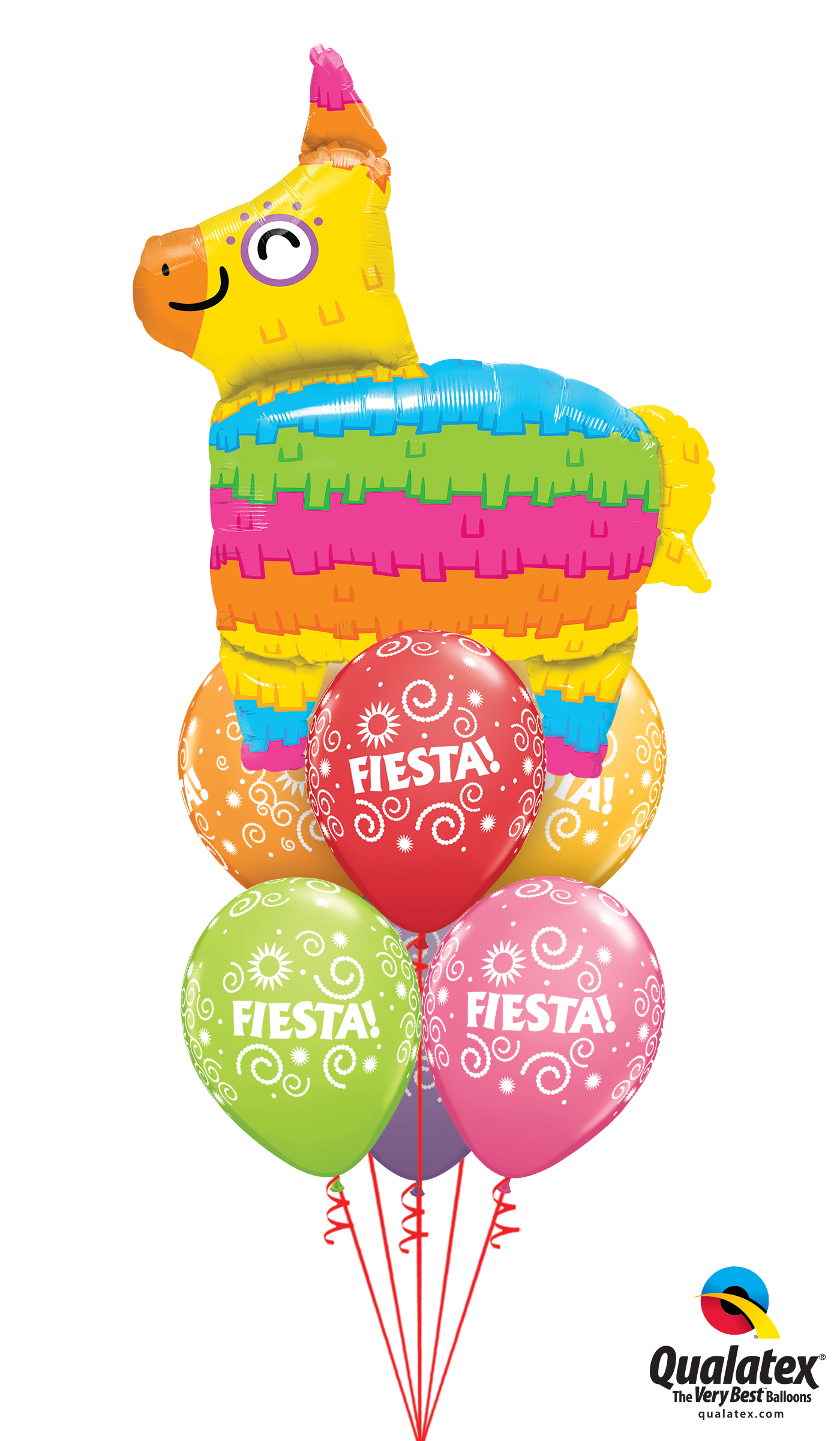 Mexican Balloon Bouquet with a super shape and six helium-filled balloons.