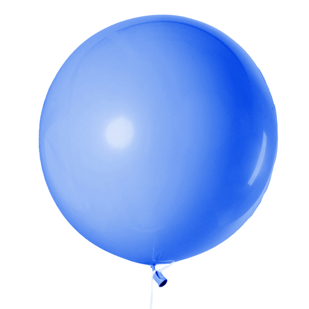 Helium-filled Pool Balloons in 17", 24", and 3ft sizes floating over a pool in Toronto