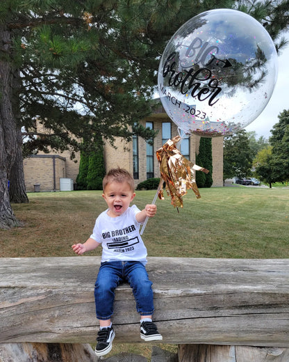 Custom Message Bobo Balloon Toronto personalized clear balloon gift handmade by Wooow Balloons